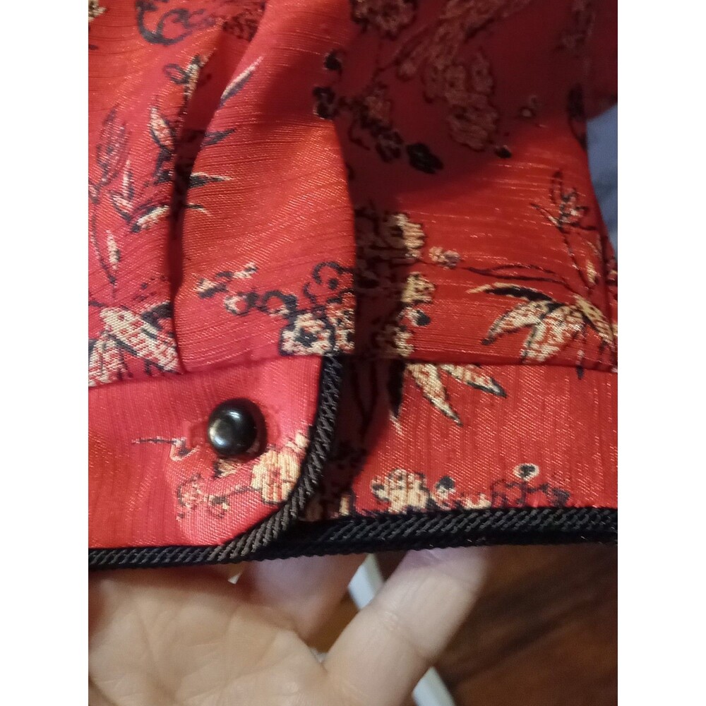 The Tog Shop Red/Black Asian Style Blouse 14 NWT - Picture 7 of 16